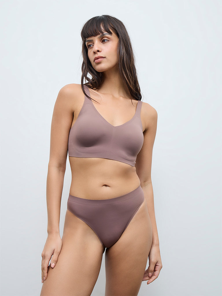 Wunderlove Brown Invisible Full Coverage Padded Bra