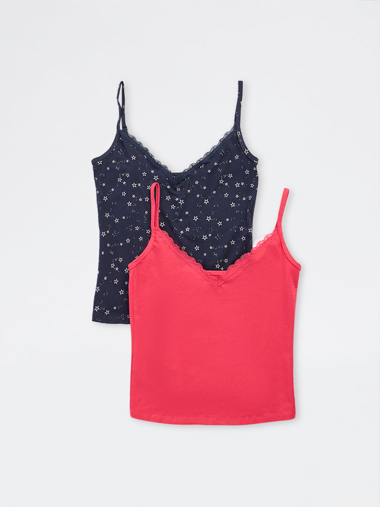 Superstar 2-Pack Printed Cotton-Blend Camisole