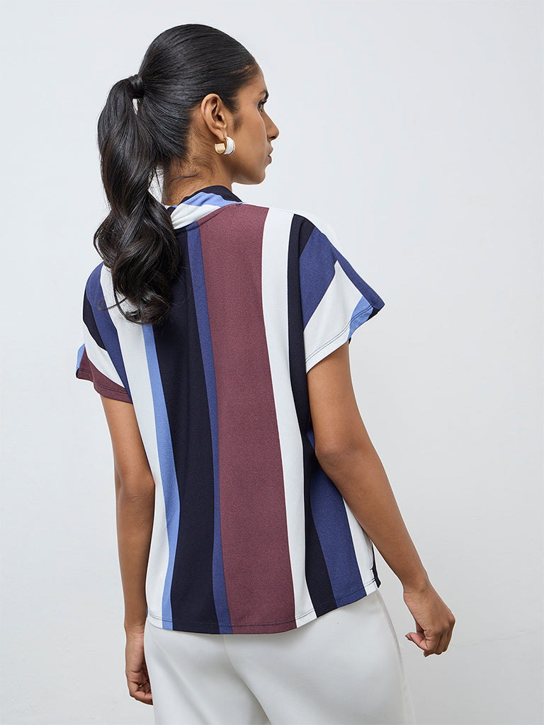 Wardrobe Multicolour Stripe Printed Blouse