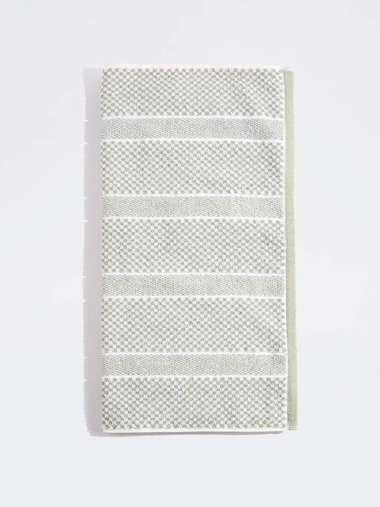 Westside Home Sage Popcorn Textured Hand Towel