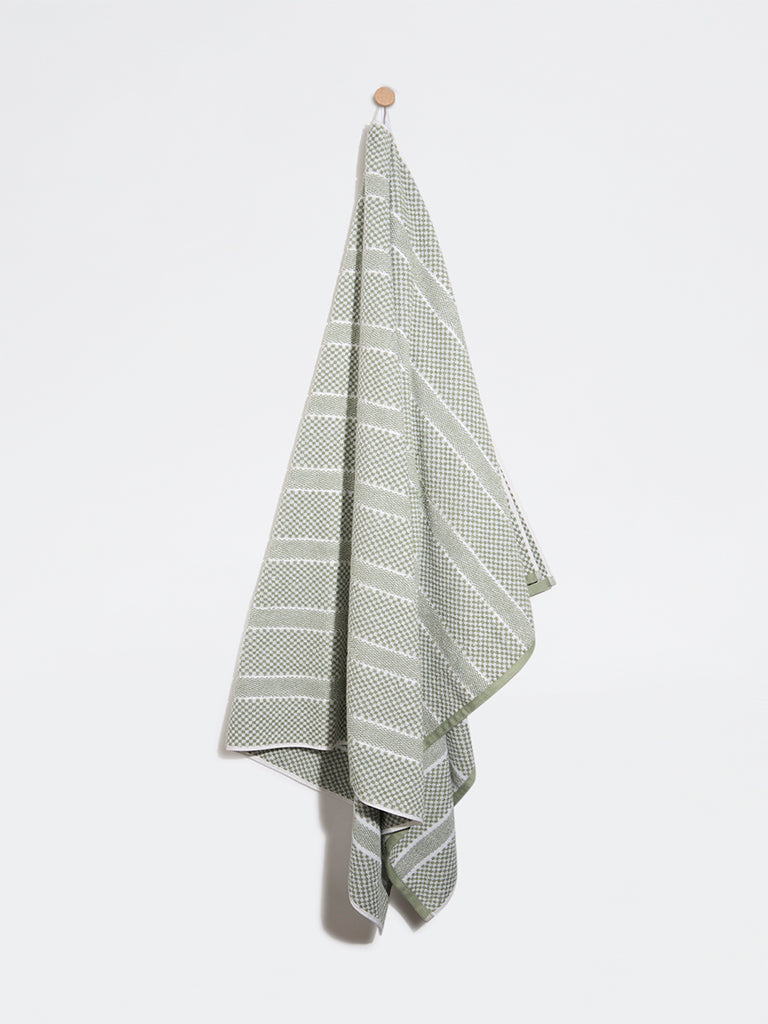 Westside Home Sage Popcorn Textured Bath Towel