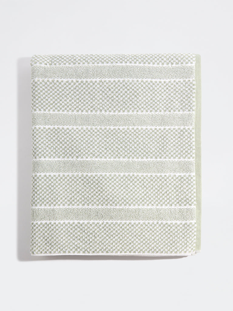 Westside Home Sage Popcorn Textured Bath Towel