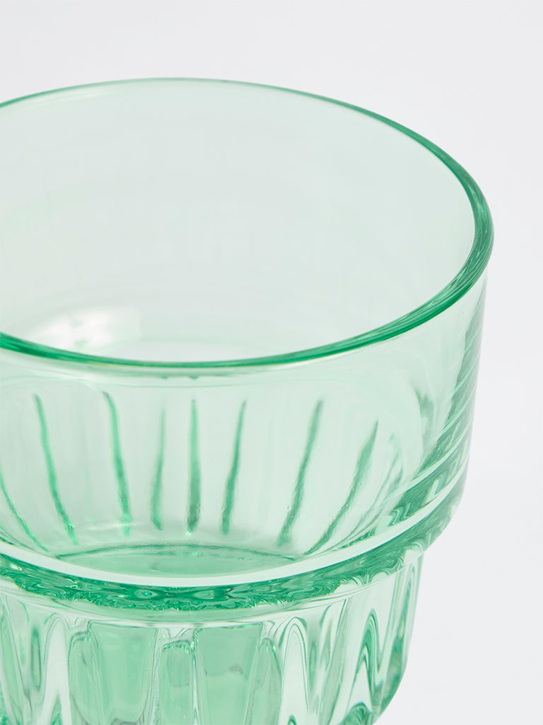 Westside Home Green Textured Water Glass