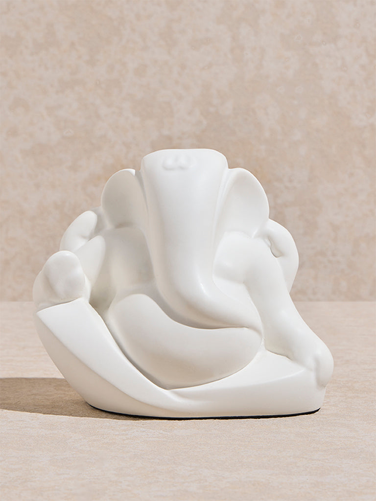 Westside Home White Ganesh Idol