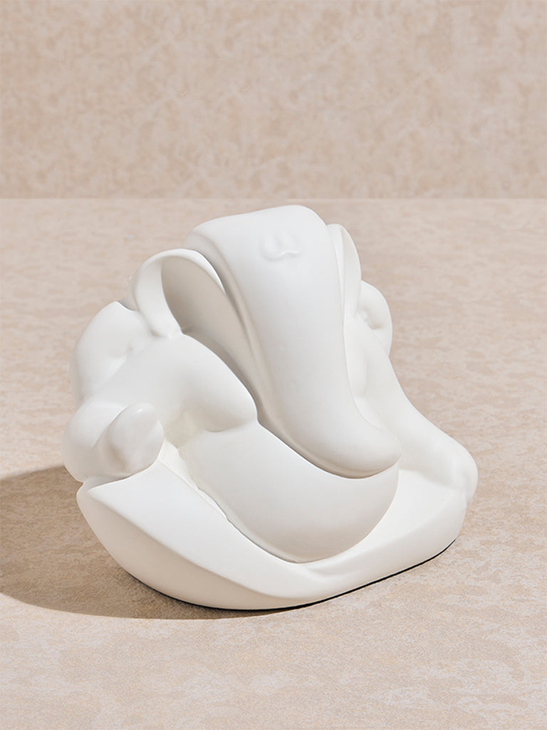 Westside Home White Ganesh Idol