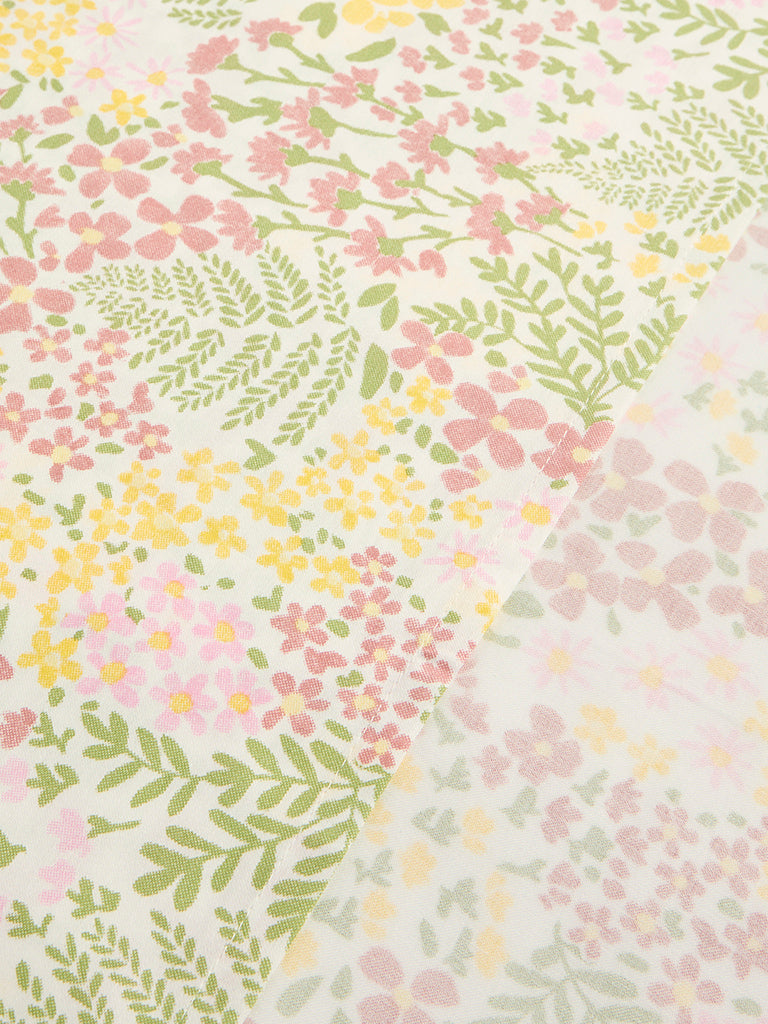 Westside Home Multicolour Botanical Printed Double Bed Sheet Set