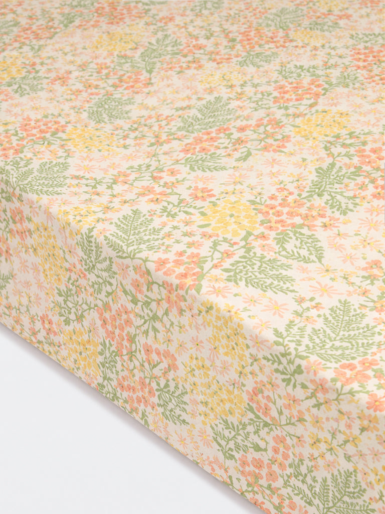 Westside Home Multicolour Floral Pattern Queen Bed Sheet Set