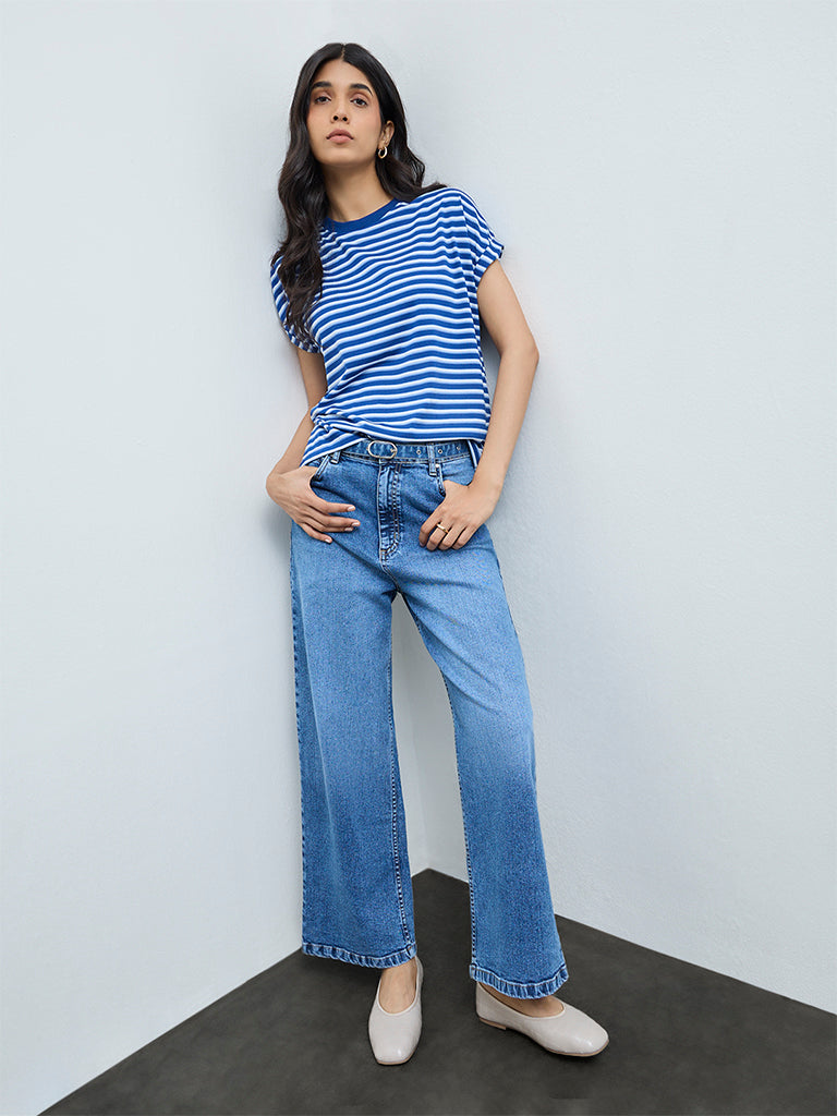 LOV Blue Striped T-Shirt