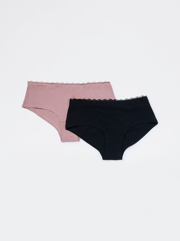 Superstar 2-Pack Low-Rise Cotton-Blend Briefs