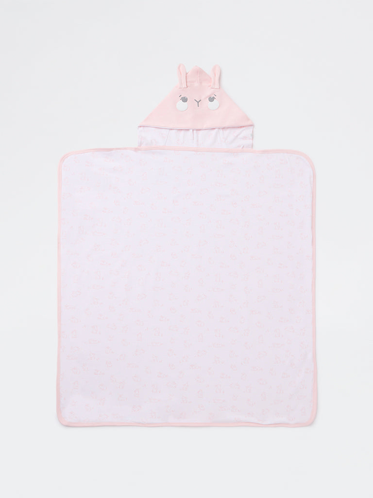 HOP Baby Girls Pink Animal Design Cotton Blanket