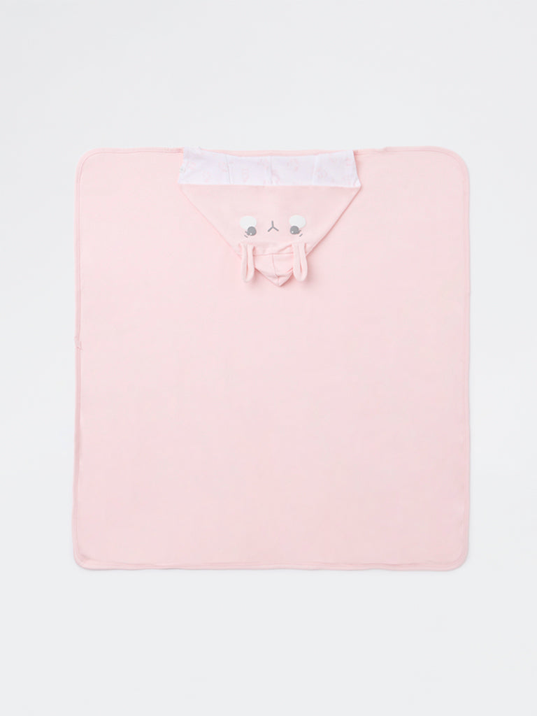 HOP Baby Girls Pink Animal Design Cotton Blanket