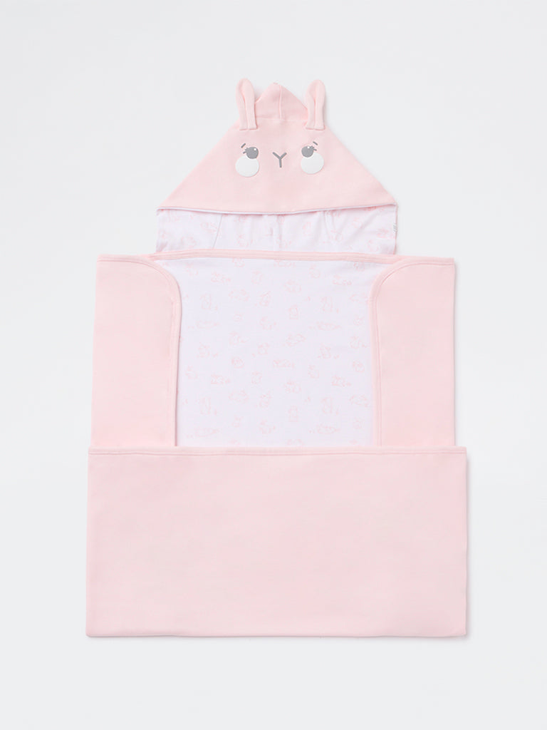 HOP Baby Girls Pink Animal Design Cotton Blanket