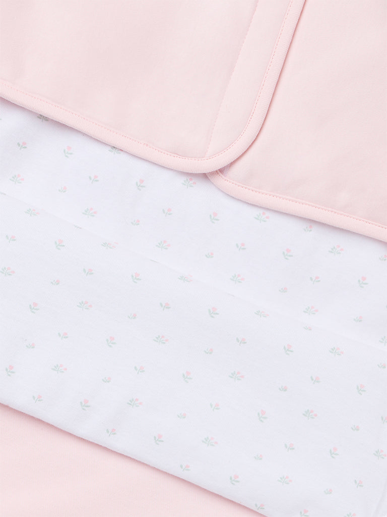 HOP Baby Girls Light Pink Animal Printed Cotton Sleeping Bag