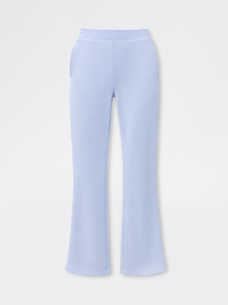 Nuoflexx Light Blue Solid High-Rise Pants