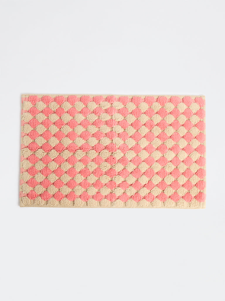 Westside Home Pink Popcorn Textured Bathmat