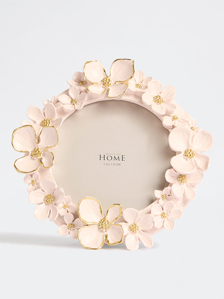 Westside Home Pink Flower-Design Photo Frame