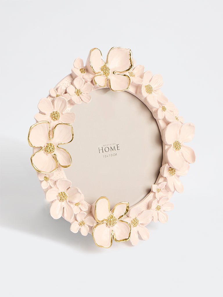 Westside Home Pink Flower-Design Photo Frame