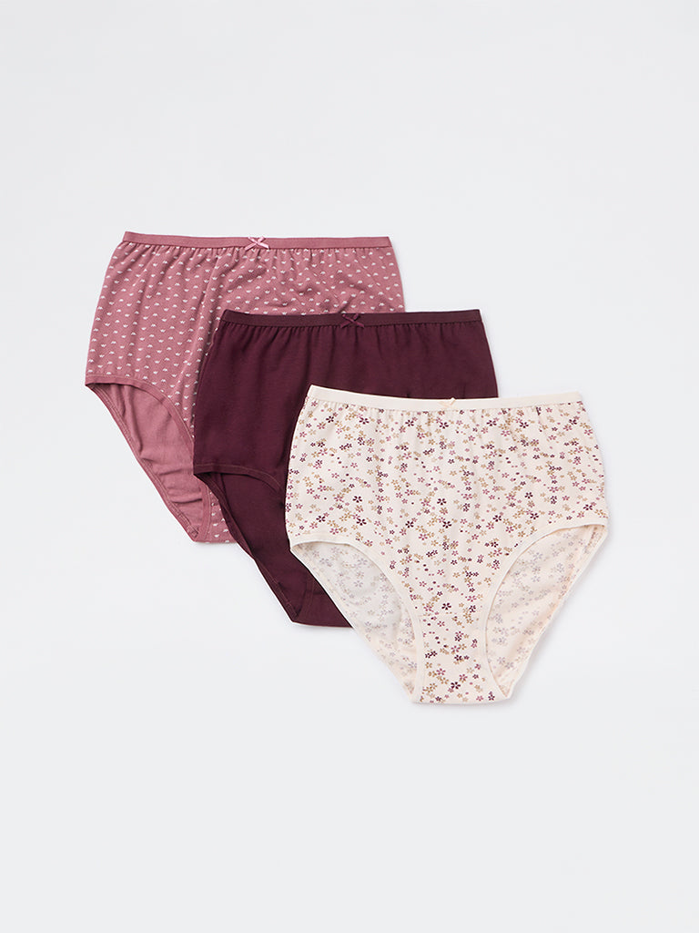 Wunderlove 3-Pack Full Cotton-Blend Briefs