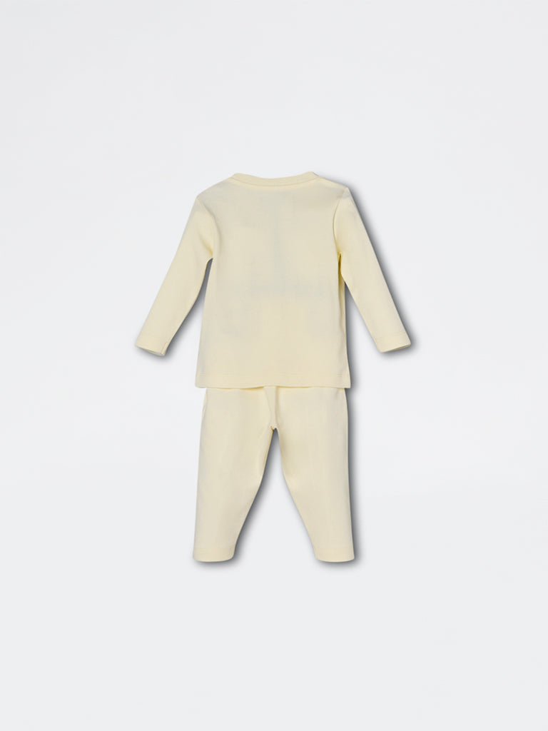HOP Baby Boys Yellow Animal Printed Co-ord Set - Exclusive