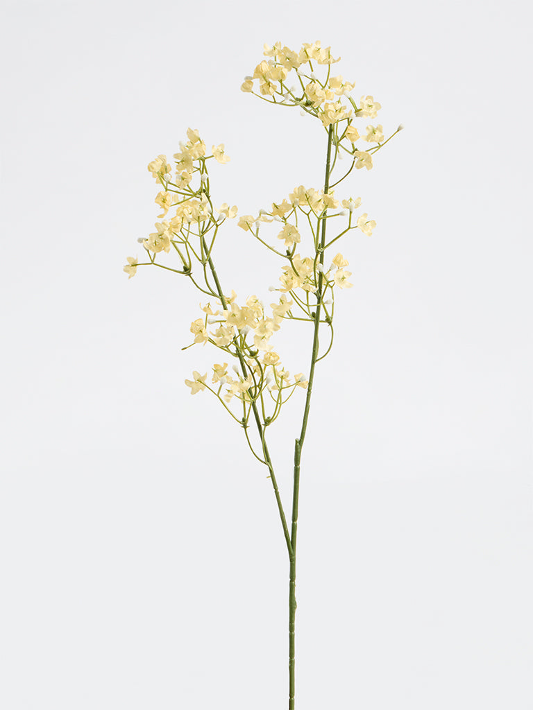 Westside Home Yellow Artificial Gypsophila Flower Stem