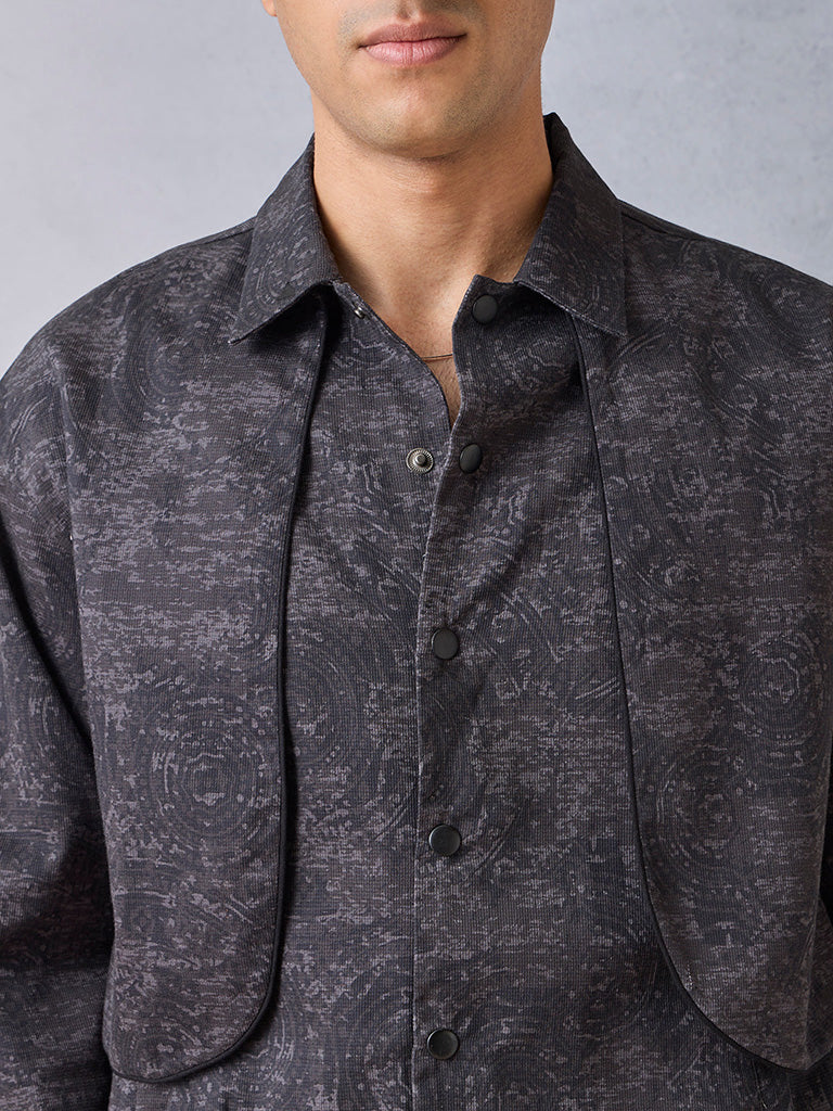 Printed Black Jacket