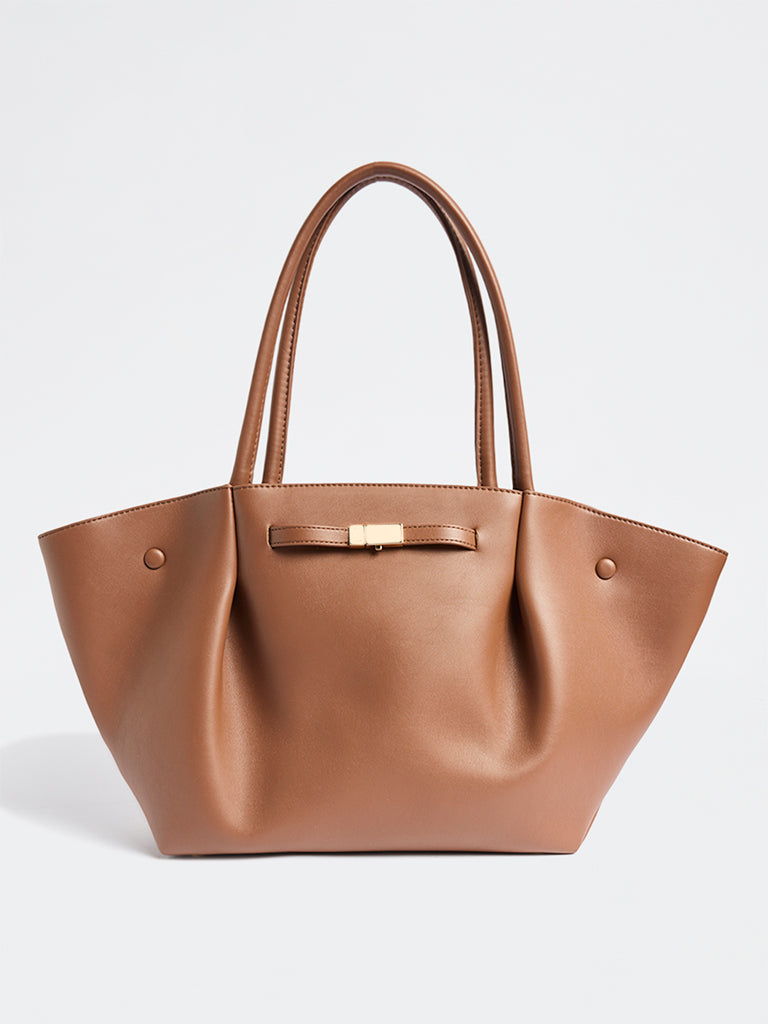 Westside Brown Oversized Tote Bag