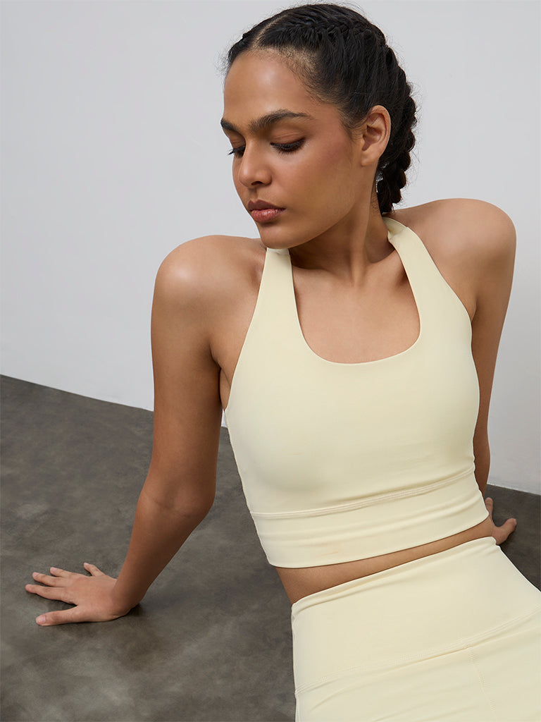 Nuoflexx Lemon Yellow Padded Sports Bra