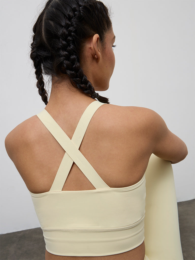 Nuoflexx Lemon Yellow Padded Sports Bra