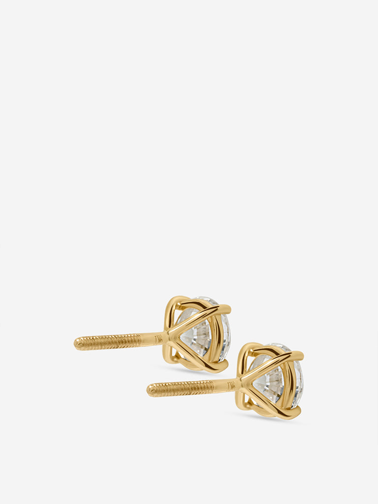 Classic Comet Solitaire Lab Diamond Stud Earring