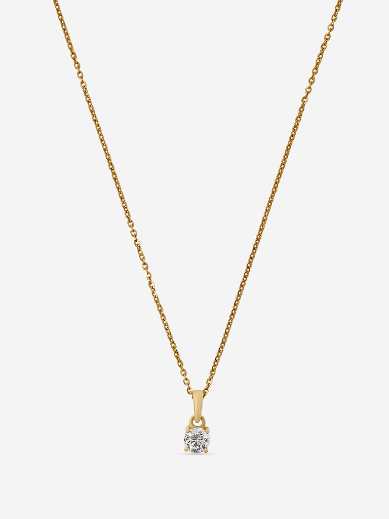 Mini Comet Solitaire Lab Diamond Pendant