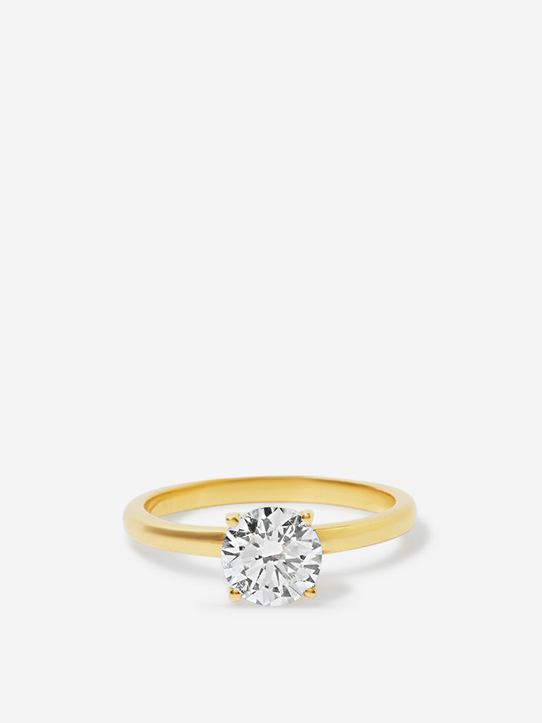 Petite Comet Solitaire Lab Diamond Ring
