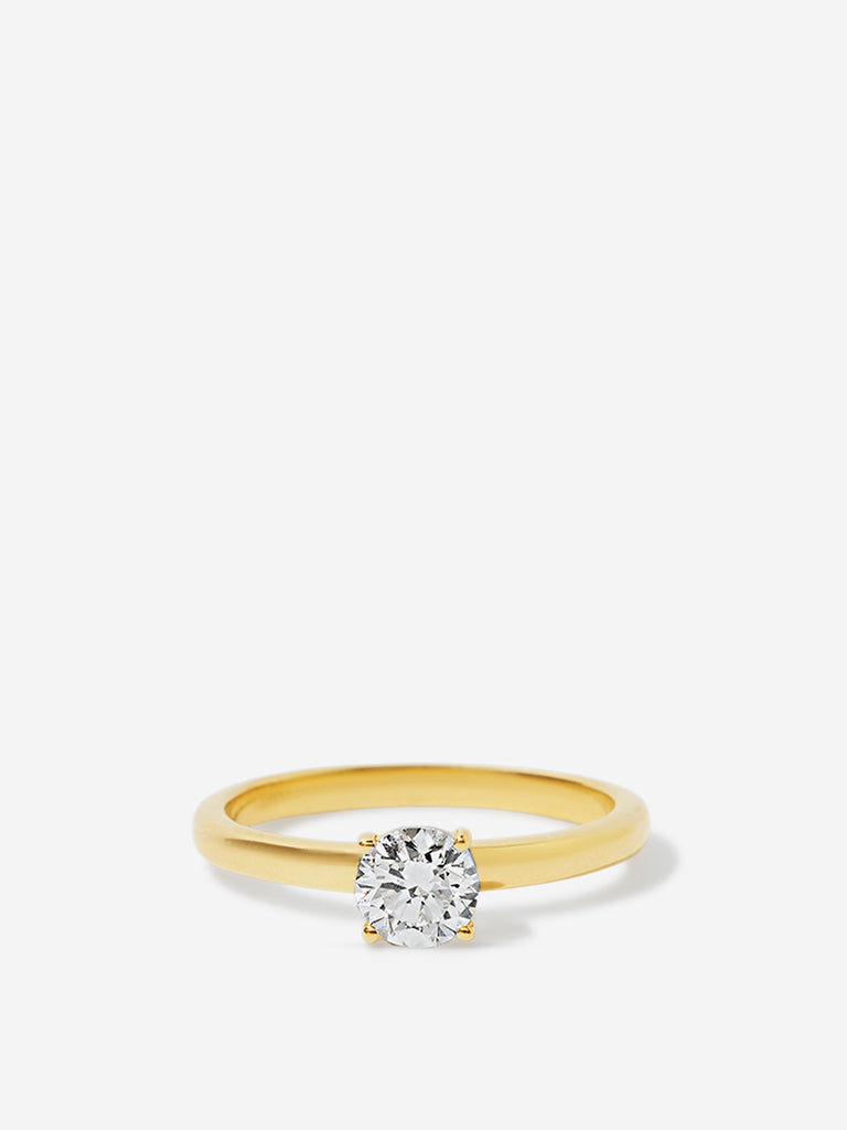 Mini Comet Solitaire Lab Diamond Ring
