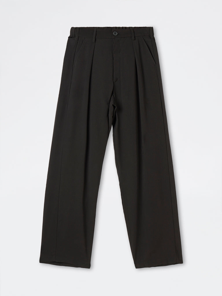 Nuon Black Relaxed-Fit Mid-Rise Trousers