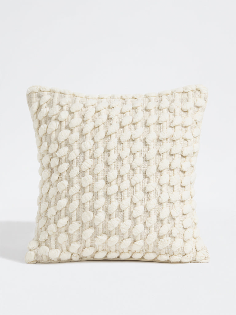 Westside Home Beige Popcorn Textured Cushion Cover