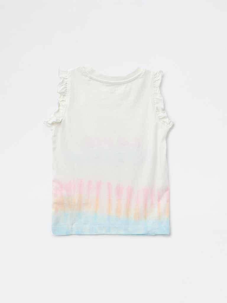 HOP Kids Girls Multicolour Printed Cotton Top