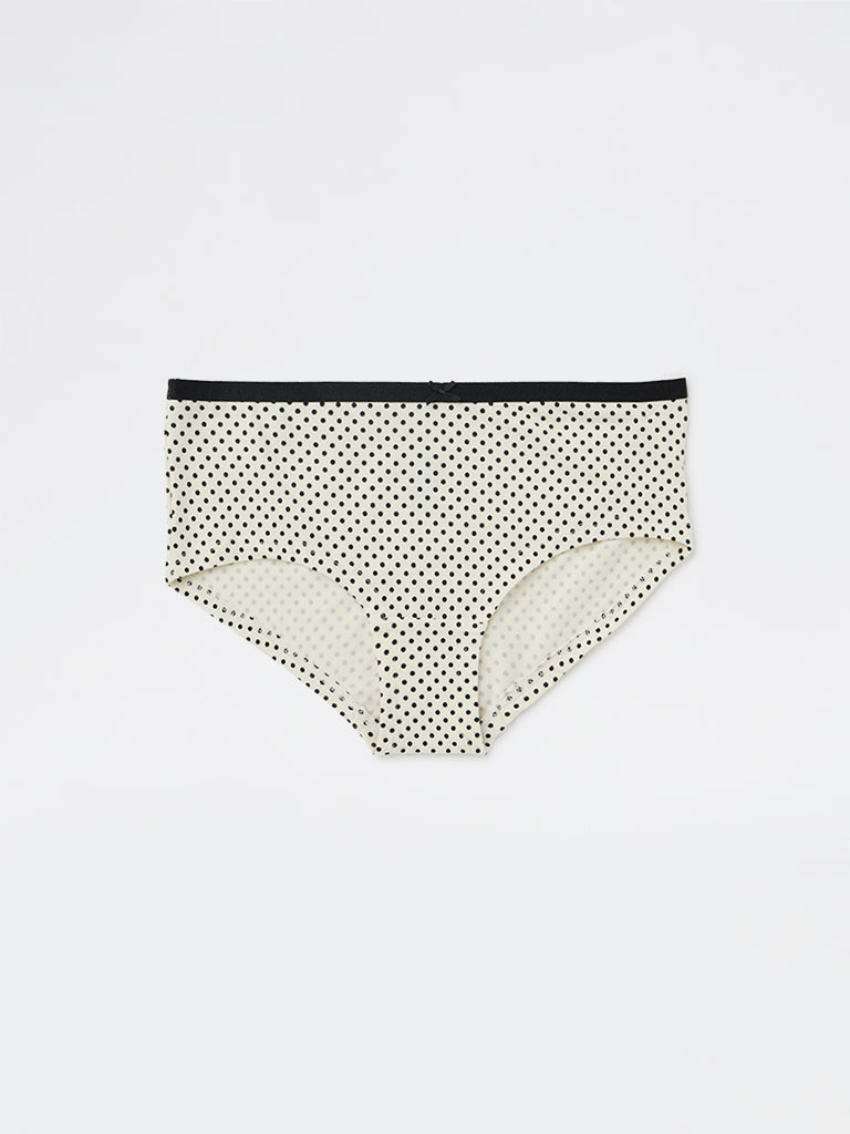 Wunderlove 3-Pack Polka Dot Cotton-Blend Low-Rise Briefs
