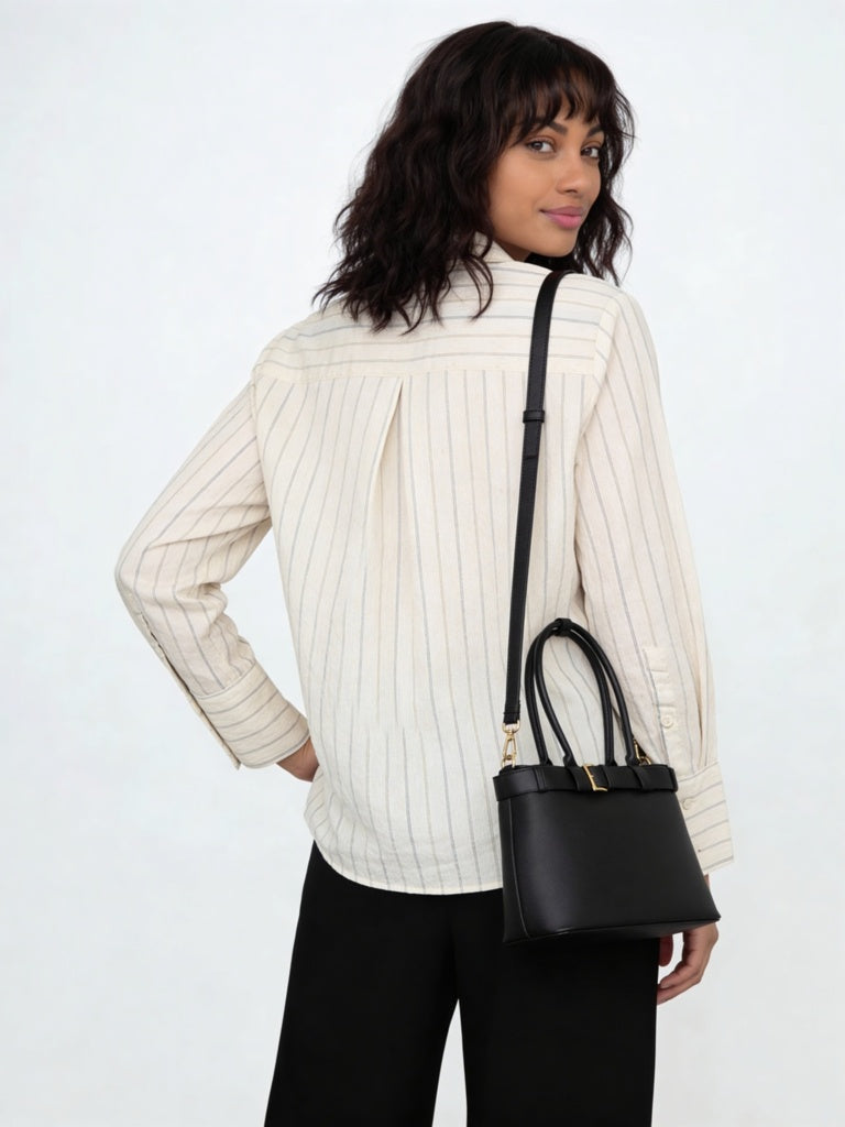 Wardrobe Ivory Striped Shirt