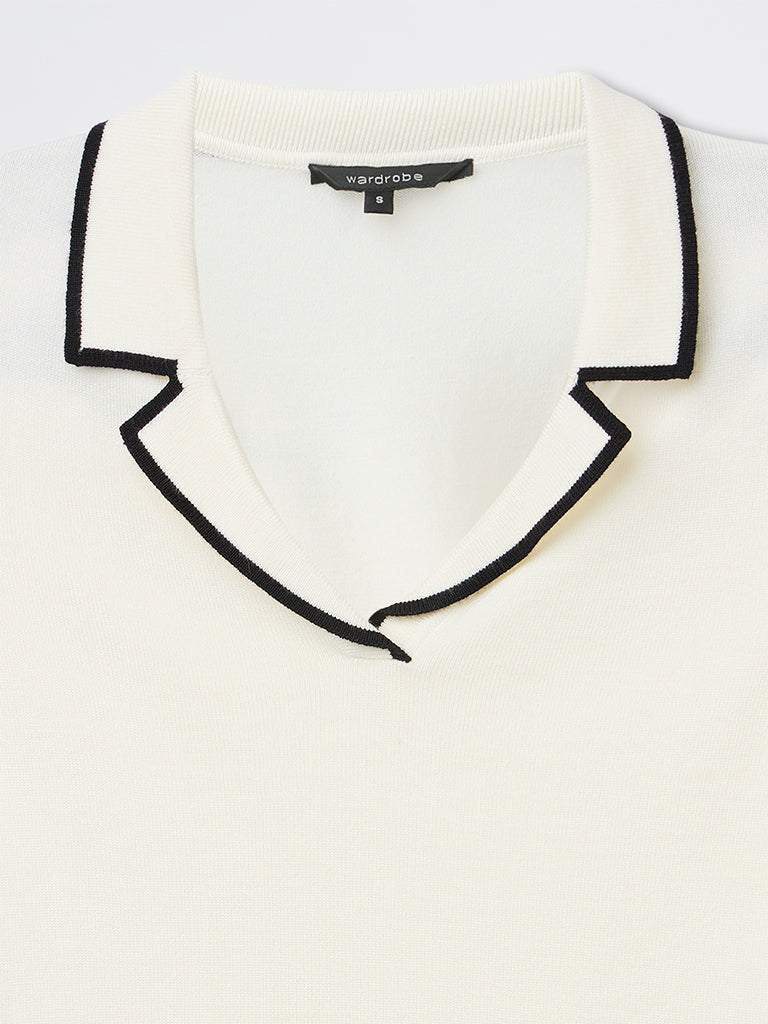 Wardrobe Ivory Knit-Textured Top