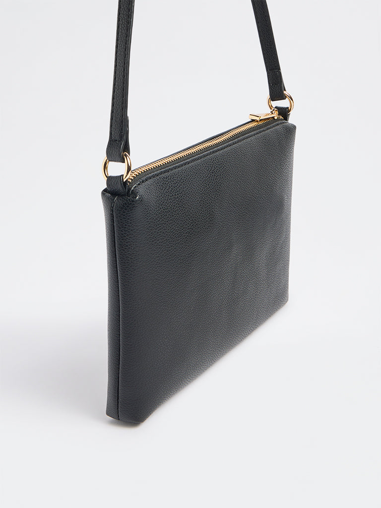 Westside Black Pouch with Sling Handle