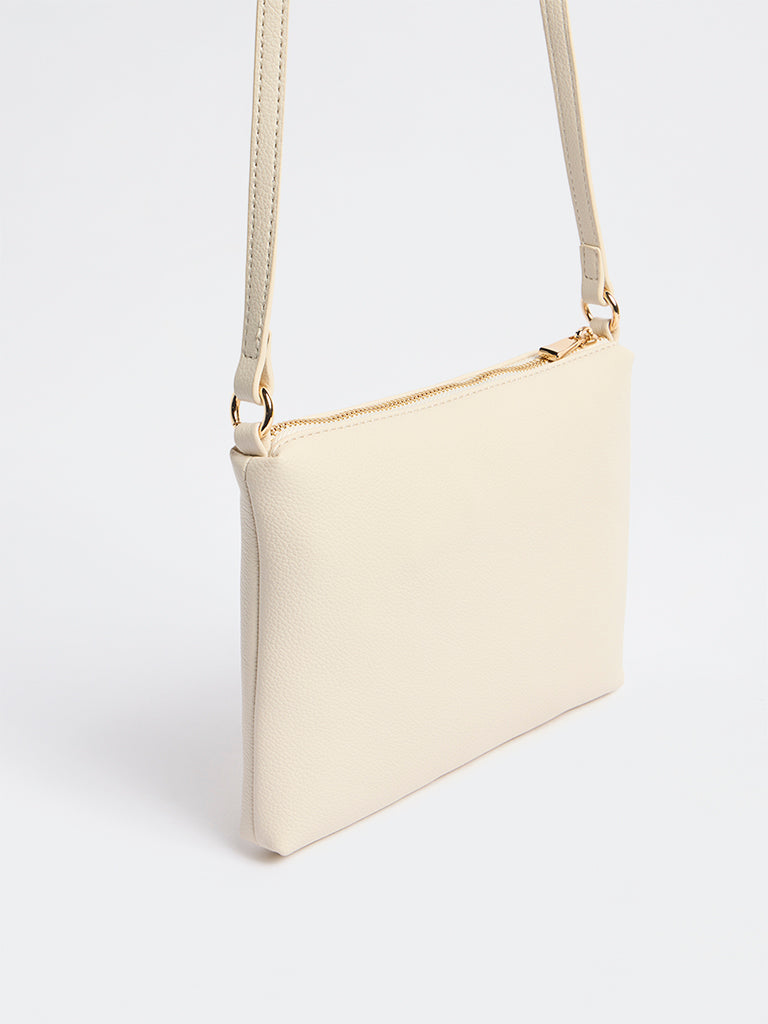 Westside Ivory Pouch with Sling Handle
