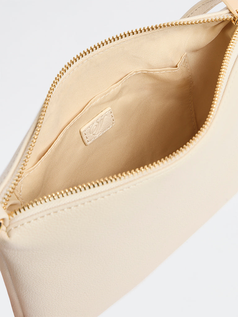 Westside Ivory Pouch with Sling Handle