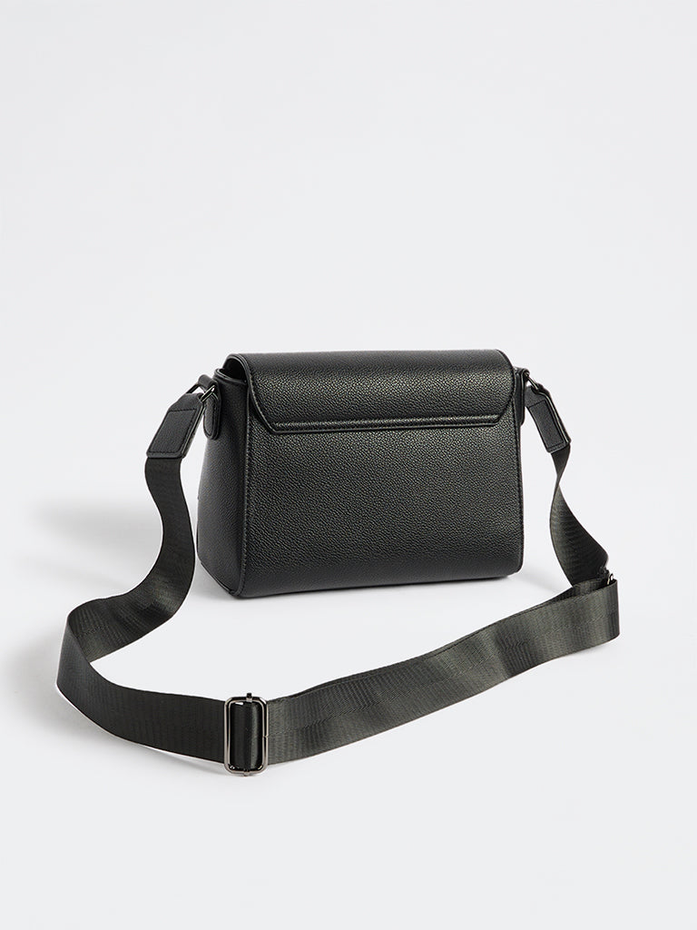 Westside Black Embossed Sling Bag