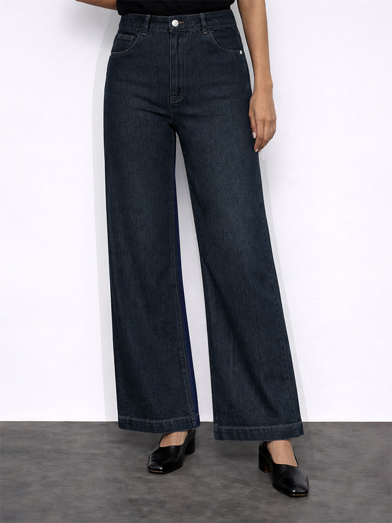 Wardrobe Indigo High-Rise Denim Trousers