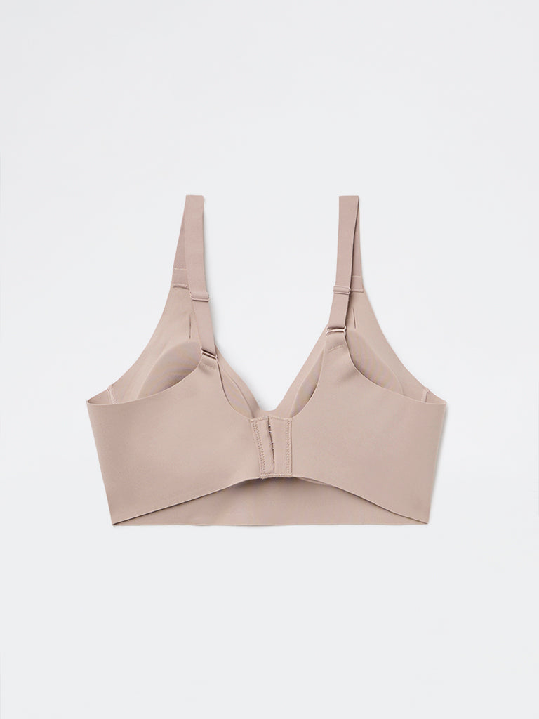 Wunderlove Dusty Beige Cotton-Blend Fygure Shaping Bra