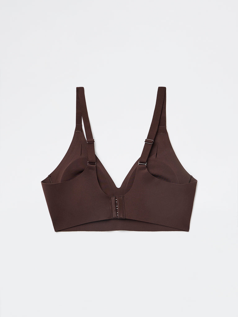 Wunderlove Dark Brown Cotton-Blend Fygure Shaping Bra