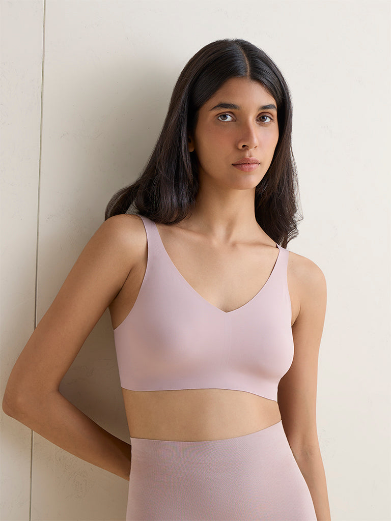 Wunderlove Light Mauve Invisible Full Coverage Padded Bra