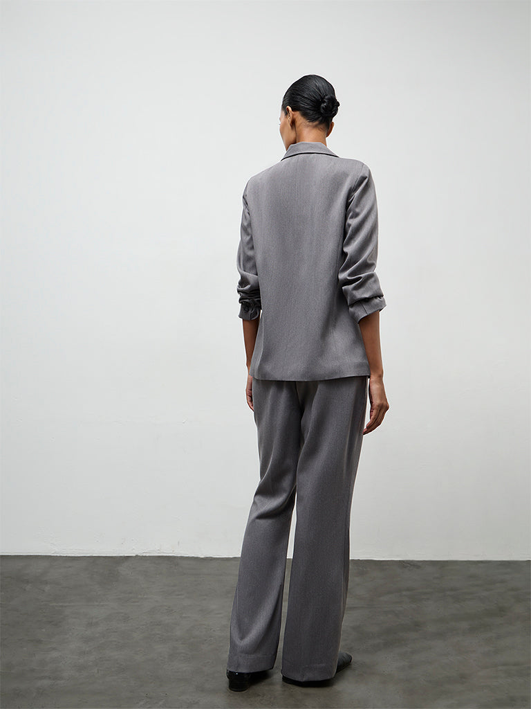 Wardrobe Grey High-Rise Trousers