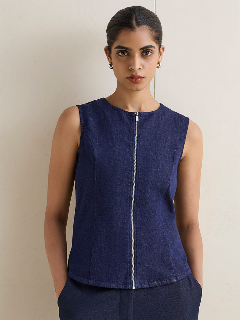 Wardrobe Indigo Denim Top