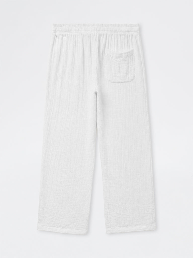 ETA White Relaxed-Fit Mid-Rise Cotton Chinos
