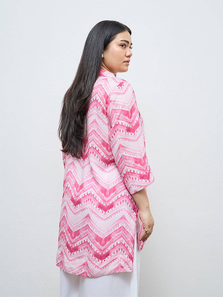 Diza Pink Chevron Tunic
